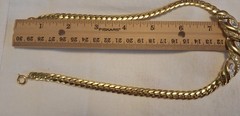 Vintage Trifari Gold Tone Choker W/Distinctive Crystal Settings Signed