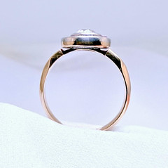 Vintage 18ct Gold Diamond & Ruby Cocktail Ring 0.60ct Natural Old Cut Size 6.75