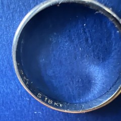 Antique Vintage Belais 18k White Gold Band 1 Gram Approx Ring Size 5.5