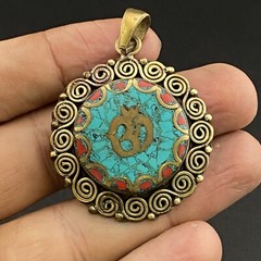 Fine Artwork Traditional Beautiful Ethnic Awesome Tibetan Handmade Pendant