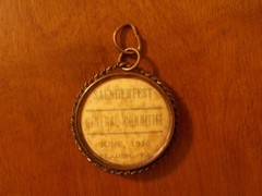 Antique Saengerfest General Committee June, 1910 Reading, PA Pendant