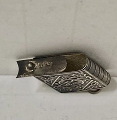 Vintage Sterling Turkish Amulet Taweez Holder Locket Prayer Box