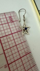 Vintage Sterling Silver SOMA Moon & Star Mismatch Earrings Lapis Celestial 925