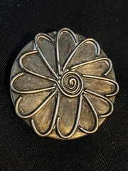 Vintage Silver Flower Power Brooch Artisan Studio Jewelry Tested 11g