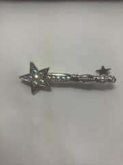 Kirks Folly Aurora Borealis Silver Tone Star Wand Pin