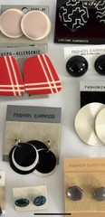 Vintage Earrings Lot of 14 Pairs Retro 80s w/Post Backs, All New Never Worn