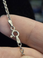 Vintage Whistle Pendant Necklace On 22″ Sterling Silver Rolo Chain