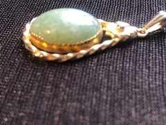 Sorrento Amazonite necklace signed dainty chain