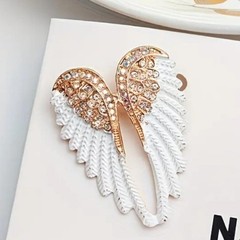 New Collection White Angel Wings Brooch Size 5.1 cm