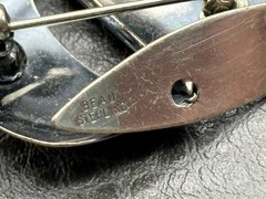 Signed Beau Sterling Silver 3D Sailboat Pin Brooch Vintage Nautical Boat