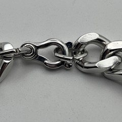 Vintage Sterling Silver Kalbe ID Nameplate Plaque With Stainless Steel Bracelet
