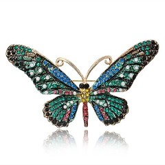 Vintage Art Nouveau Style Fairy Nymph Pendant Butterfly Brooch Shawl Pin Jewelry