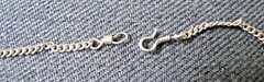 Unused vintage 70’s silvertone metal chain collar necklace #x4