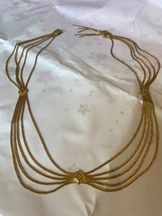 Vintage Christian Dior 5-strand gold-tone chain necklace/ belt