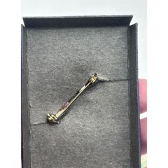 Vintage Evan St Clair Gold Tone Hummingbird Brooch Ruby Accents