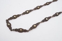 Vintage Sterling Silver 925 Marcasite Necklace Germany 20″