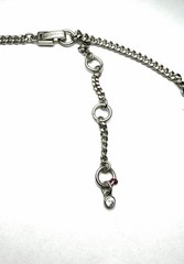 Givenchy Signed Rhinestone Silver Tone Necklace 16” – 19”