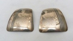 1 5/8″ LONG VINTAGE MARIAN NEZ NAVAJO NATIVE AMERICAN STERLING SILVER EARRINGS