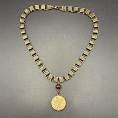 Vintage Rose Gold Locket, New Adjustable Book Chain Necklace of Antiqued Finish