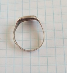 Vintage Ring With niello Sterling Silver 925 star USSR time Women Jewelry size 8