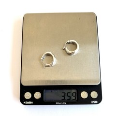 Arthur Court Aluminum Small Hoop Earrings .75 In Polished Discontinued Jewelry