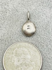 Vintage 925 Sterling Silver LUCK Charm Mini Good Luck Pendant