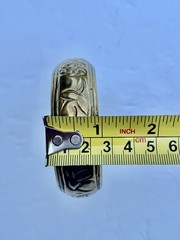 Brass Vintage Bangle Bracelet 1 In Wide MCM