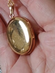 Vintage C. Co. 1/20 12K GF Storybook Locket with 14k GF Chain Stamped