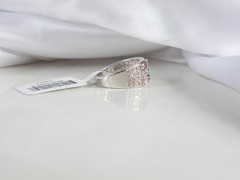 Sterling Silver 925 Multi Row Natural Tourmaline Ring Size 8