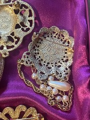 VTG 1928 Pin Lot *ALL FOR REPAIR* Missing Stones/pin-back Victorian Style Brooch