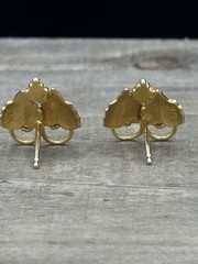 Black Hills 12k Tricolor Gold Grape Leave Earrings