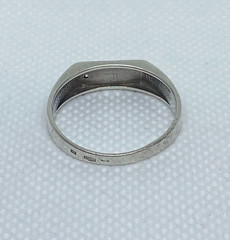 Vintage men’s ring Silver 875.Gold 375. S 11.25.Weight 2.91g. Ukrainian jewelry.