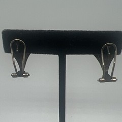 Vintage Sterling Silver Shell Shaped Post Pierced Earrings 3.51 Grams