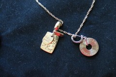 VTG Carol Lee 31″ Gold tone Necklace “Love Chance Believe True”