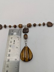 Vintage H.D.N.Y. Necklace TIGER EYE 19″