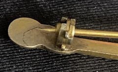 Antique Edwardian 9ct Gold WWI Sweetheart Brooch Sword Ornate Saber 2.2g Rare 9k