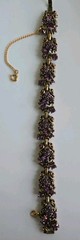 VTG Hollycraft Amethyst Purple Rhinestone Bracelet Gold Tone Signed 1950s