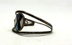 Vintage Taxco Mexican Sterling Silver Bracelet Abalone