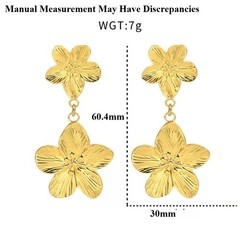 Waterproof Durable Lightweight Anti‑Oxidation Sunflower Stainless Steel Earrings