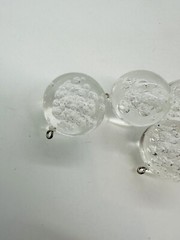 German Lucite Ball Pendants, Controlled Bubble, Bubble Pendant, 25mm Set of 5