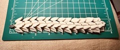 Vintage White Lucite Leaf Link Articulated Bracelet 3 Row ~ 7.25”