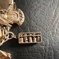 LOADED Vintage Chinese SILVER Charm Bracelet 7” 45 Charms 50 grams