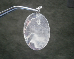 Mother of Pearl Inlay & Vibrant Blue Enamel Alpaca Vintage Pendant 2.0g