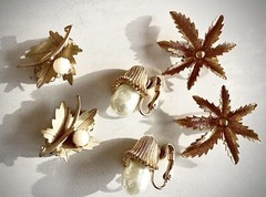 Lovely Small Vintage Collection of Signed Sara Coventry Clip on Earrings/3 Pair