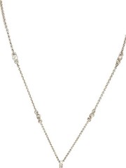 Vtg Carol Lee Black Onyx Bezel Set Pendant Chain Stations W/crystals SS