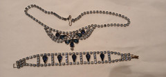 Vtg 1950’s-1960’s Light And Blue Sapphire Necklace And Bracelet