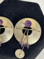 Vintage NYC Studio Kinetic Modern Earrings