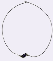 Vintage Modernist Sterling Silver Gerhard Herbst Studio Collar Necklace Signed