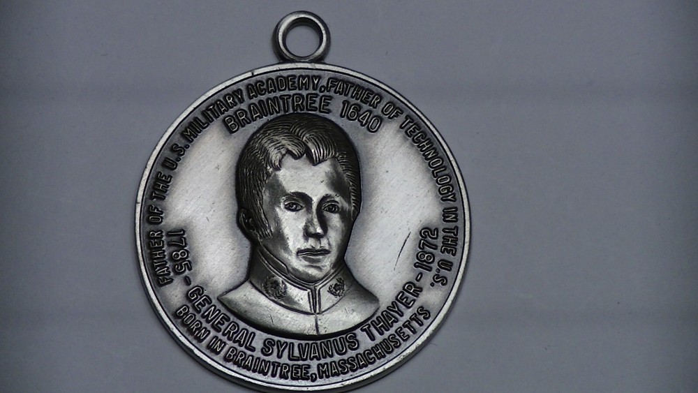 GENERAL SYLVANUS THAYER BRAINTREE MASSACHUSETTS STERLING SILVER PENDANT JEWELRY