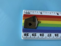 Crea Royal Flush Spades Playing Cards Vtg Sterling Silver Charm Pendant 1.9g
